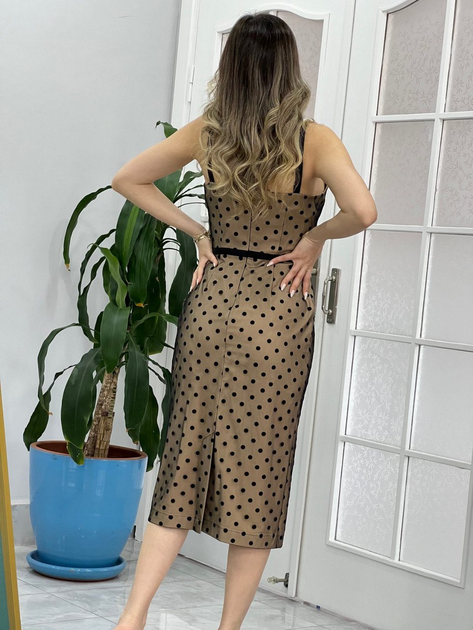 Polka Dot Midi Dress