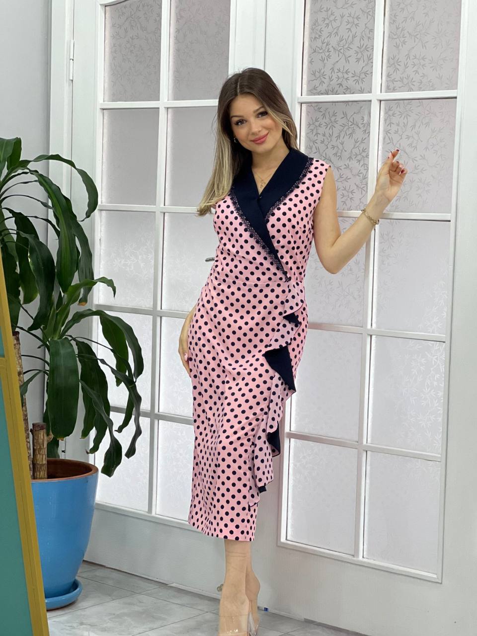 Polka Dot Midi Dress