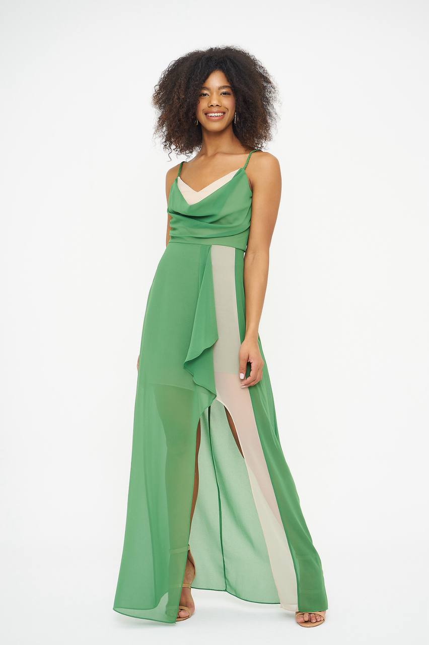 Two-Layer Split Maxi Dress