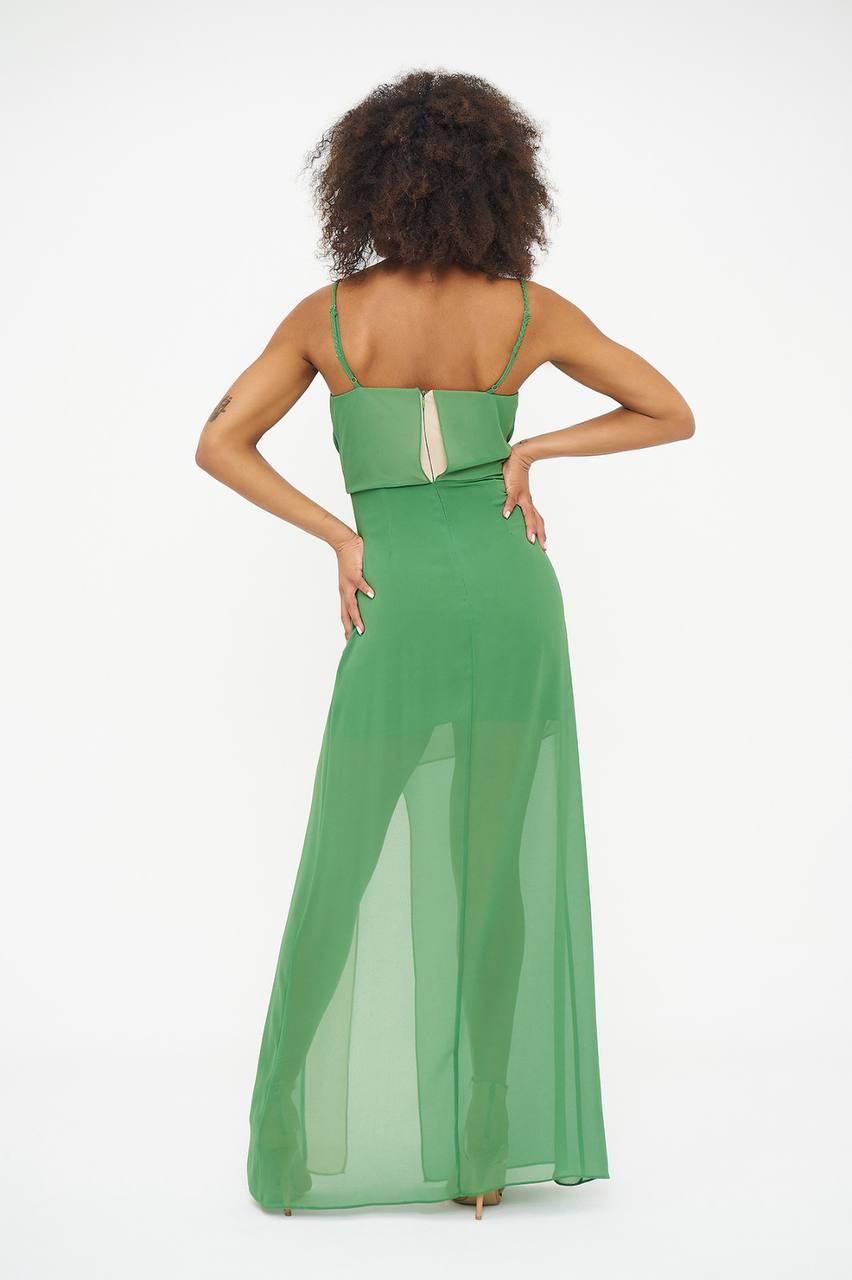 Two-Layer Split Maxi Dress