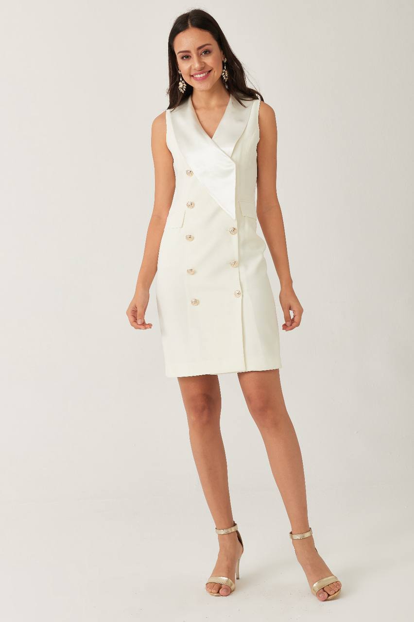 Double-Breasted Blazer Mini Dress