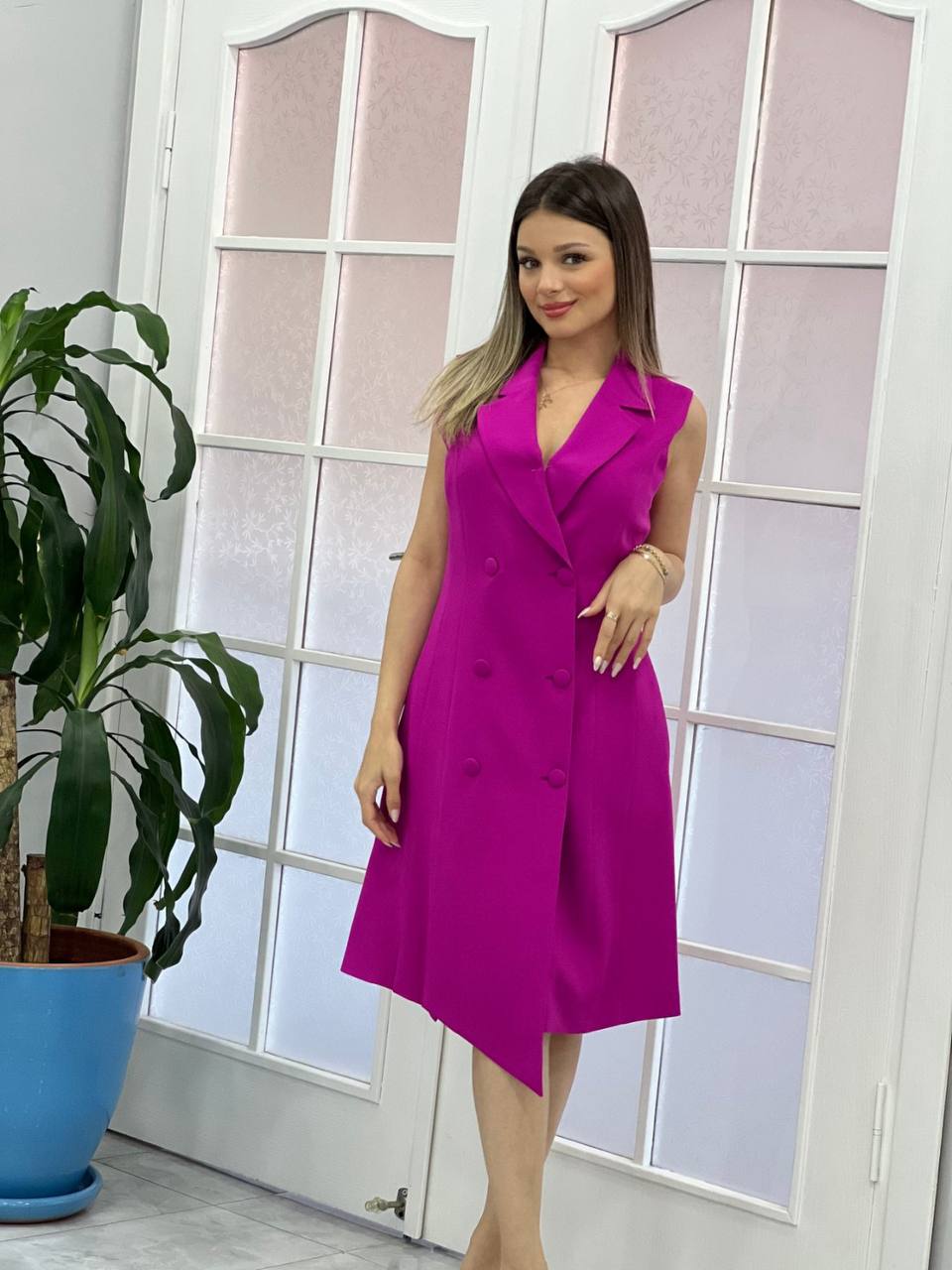 Sleeveless Blazer Dress